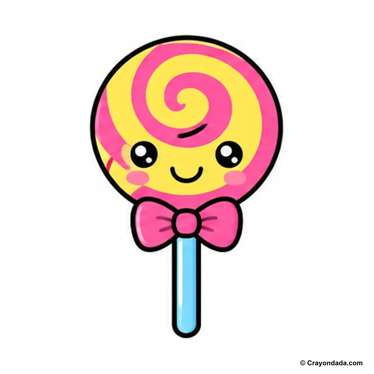 How to Draw a Lollipop finished drawing
