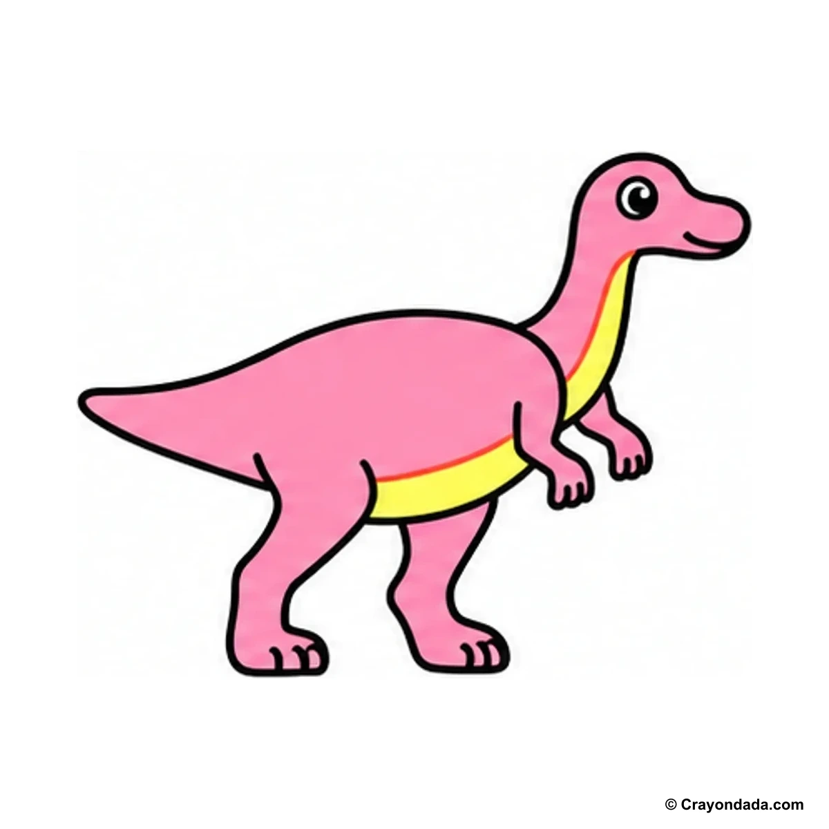 How to Draw a Maiasaura finished drawing
