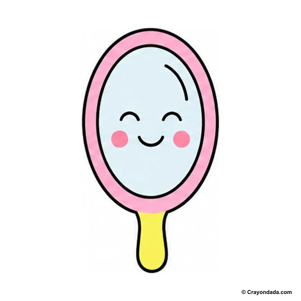 How to Draw a Mirror finished drawing