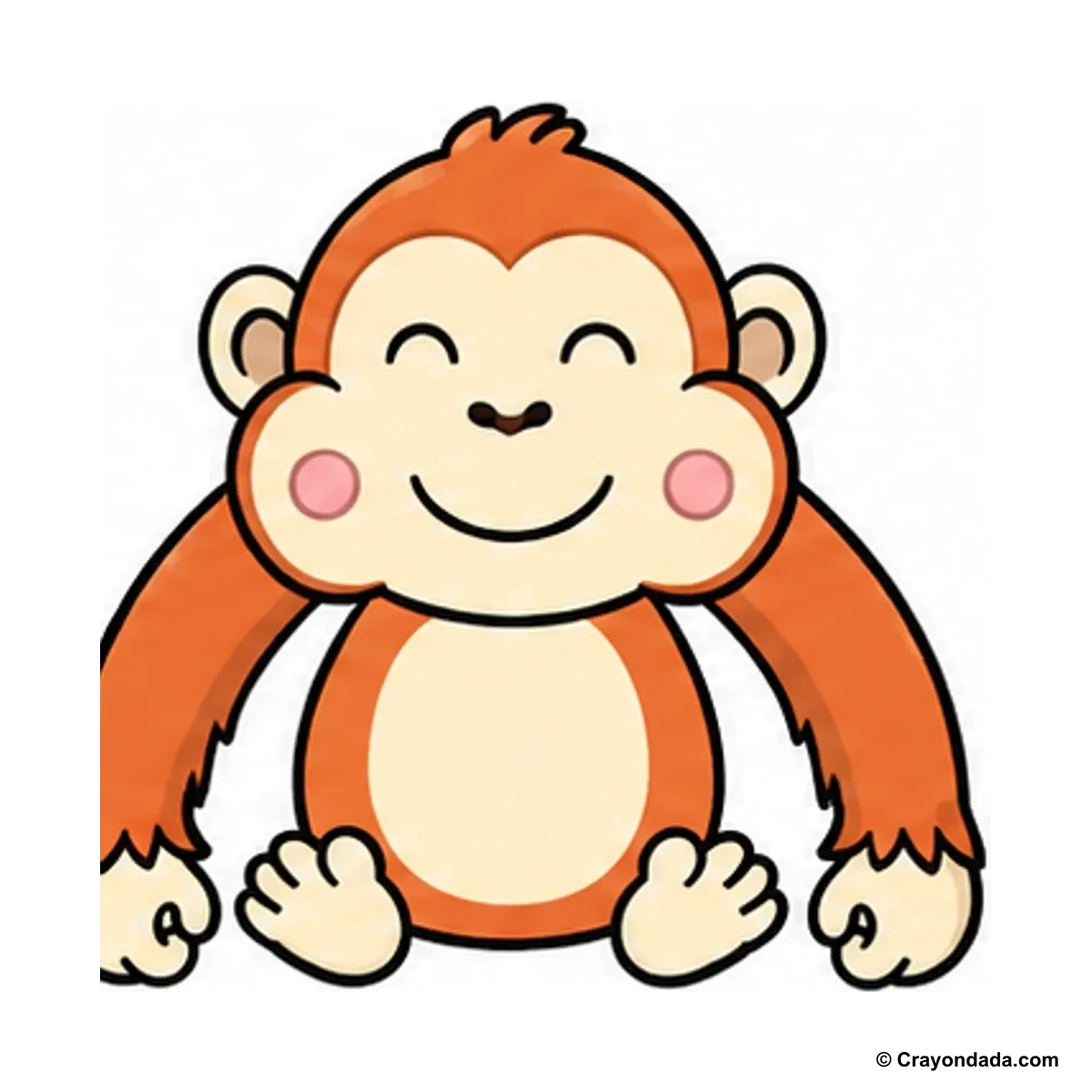 How to Draw an Orangutan finished drawing