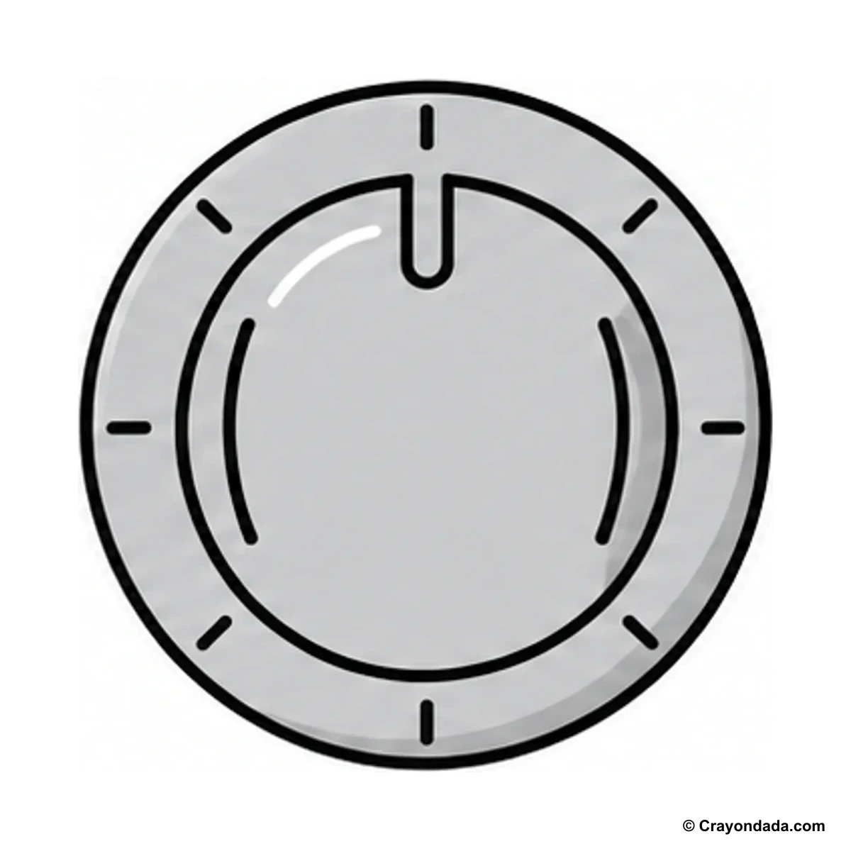 How to Draw an Oven Knob finished drawing