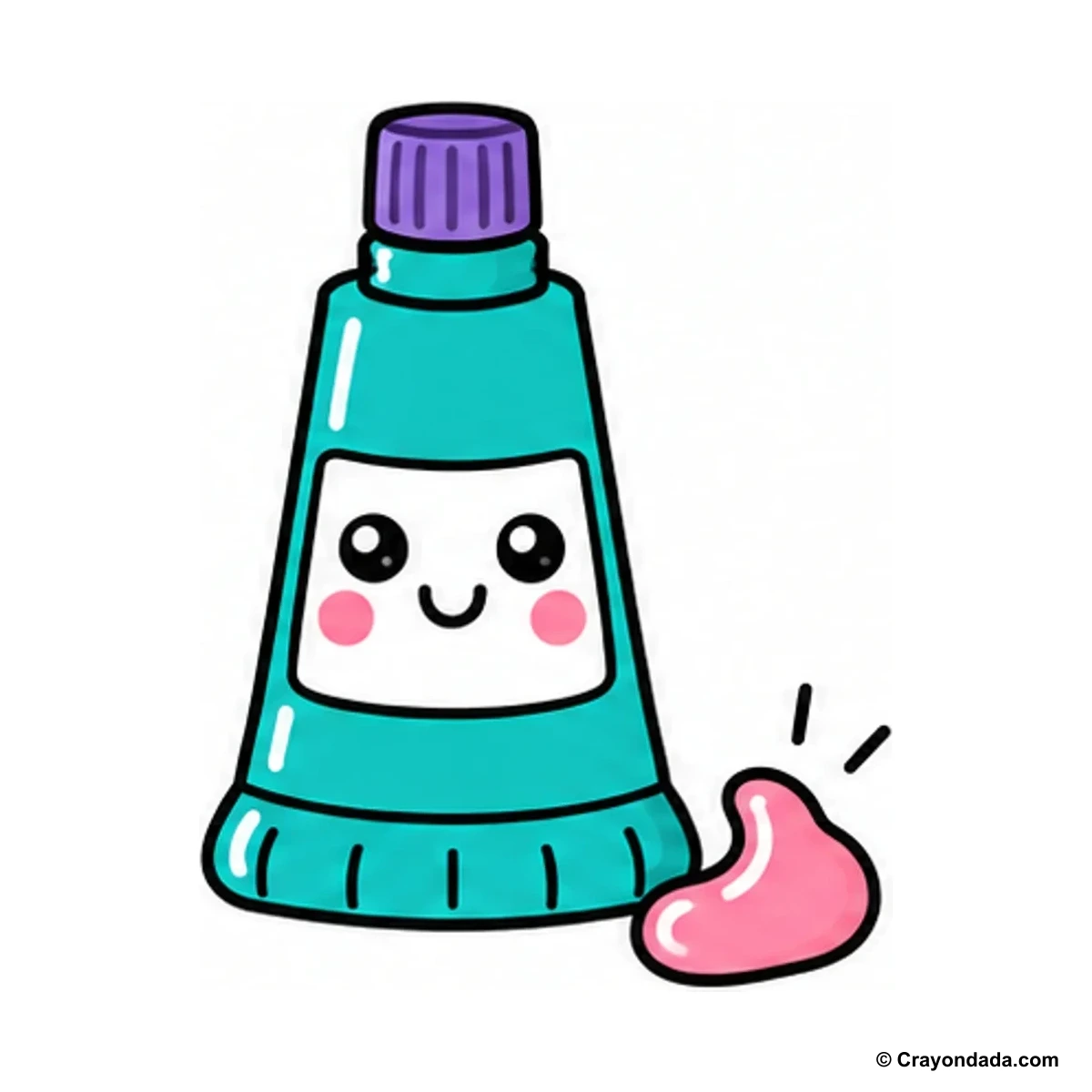 How to Draw a Paint Tube finished drawing