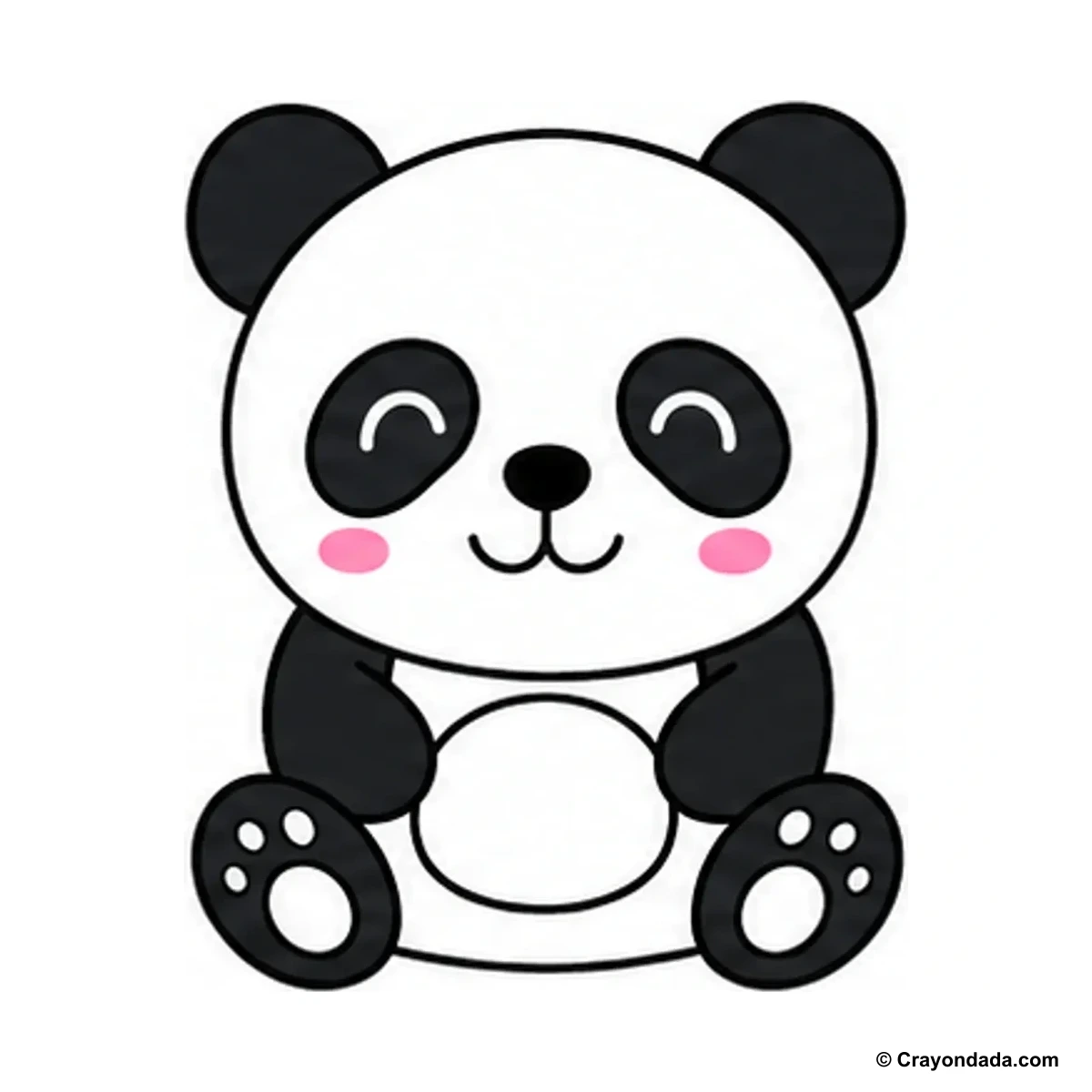 How to Draw a Panda finished drawing
