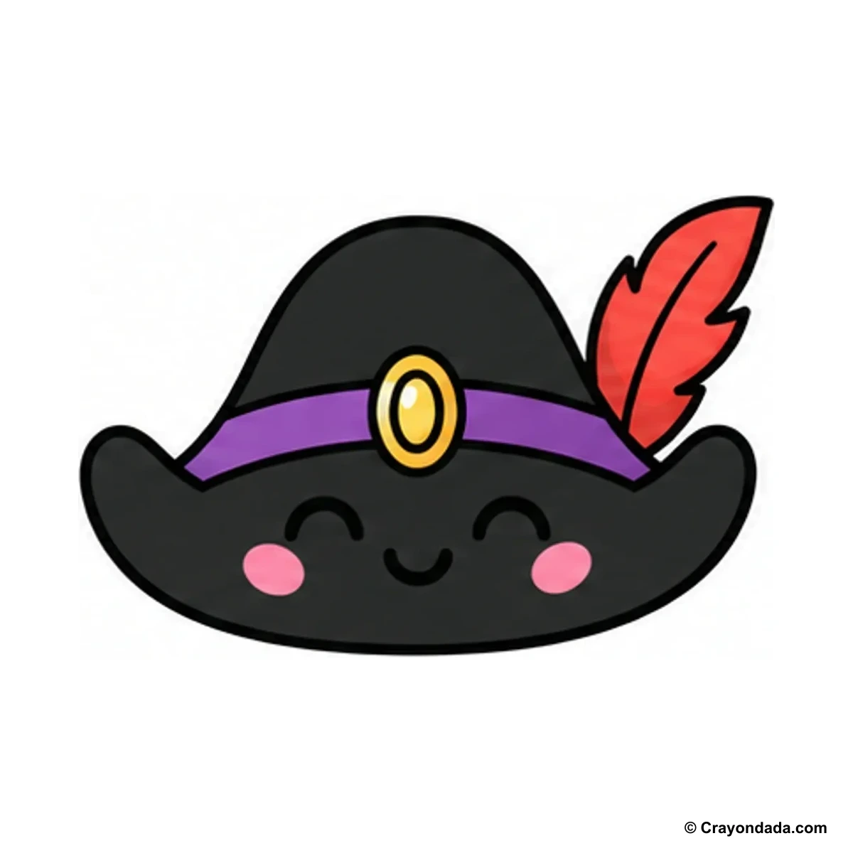 How to Draw a Pirate Hat finished drawing