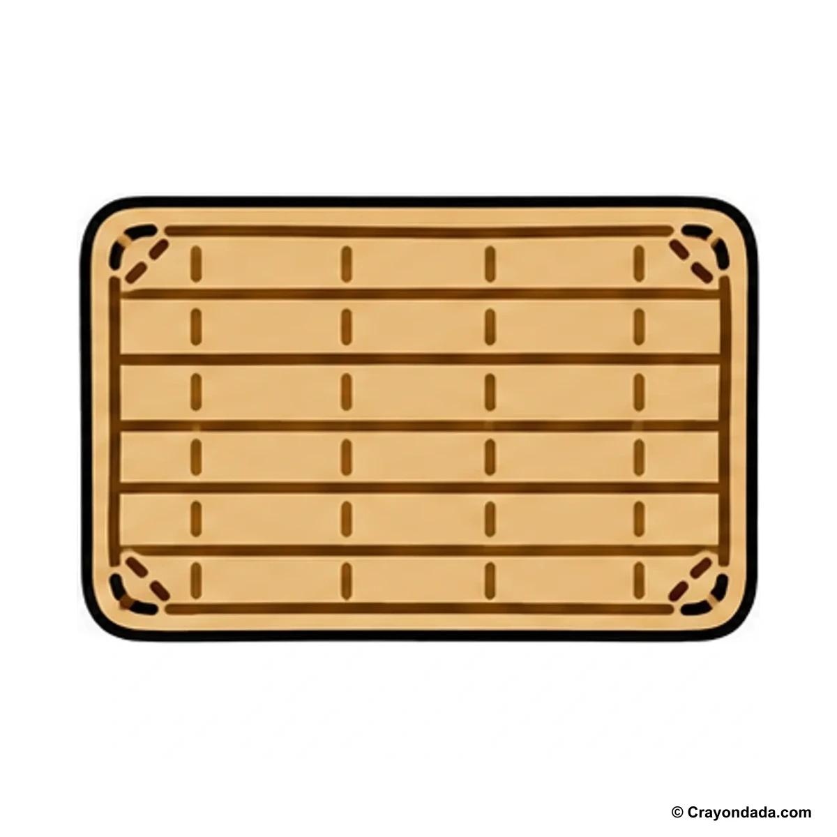 How to Draw a Placemat finished drawing