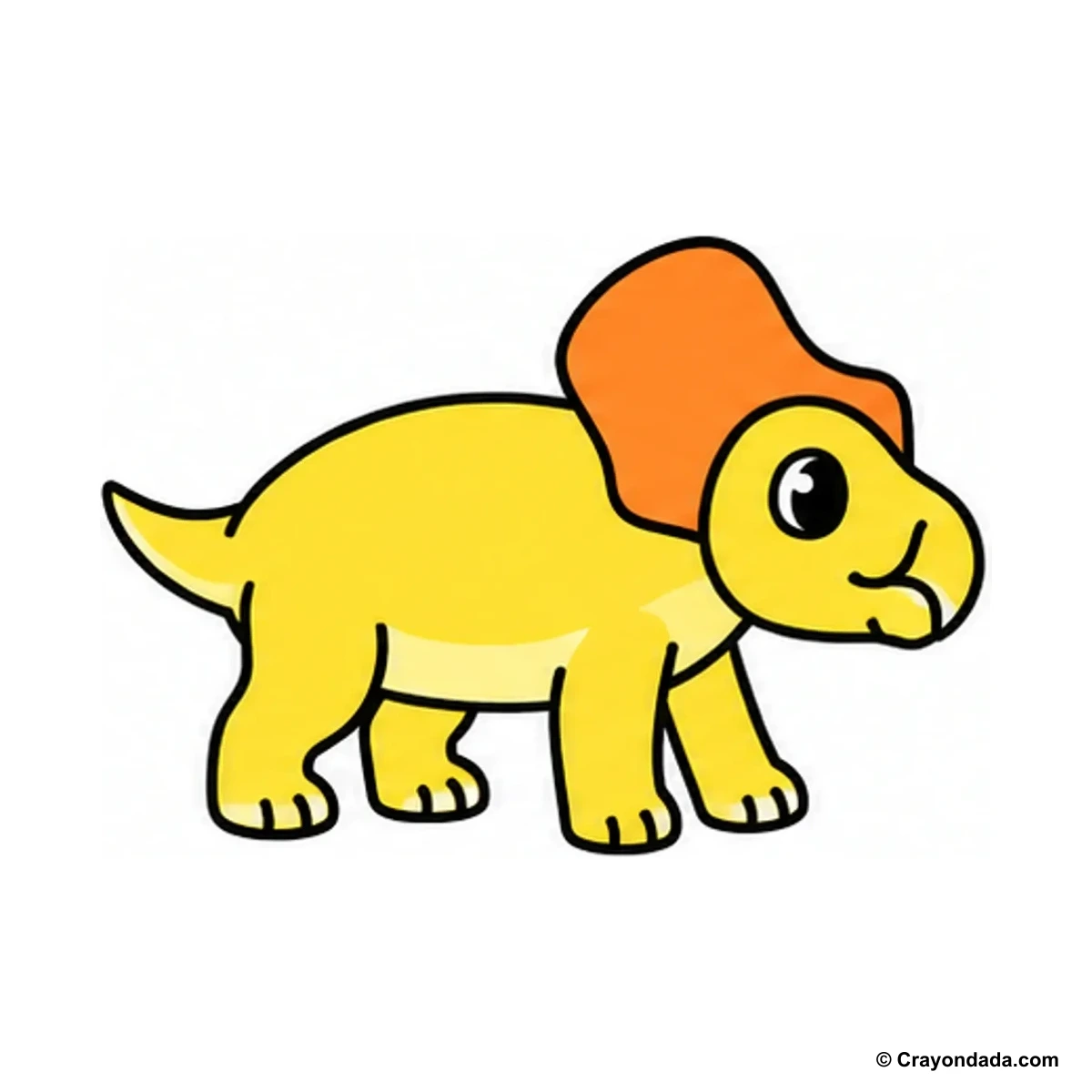 How to Draw a Protoceratops finished drawing