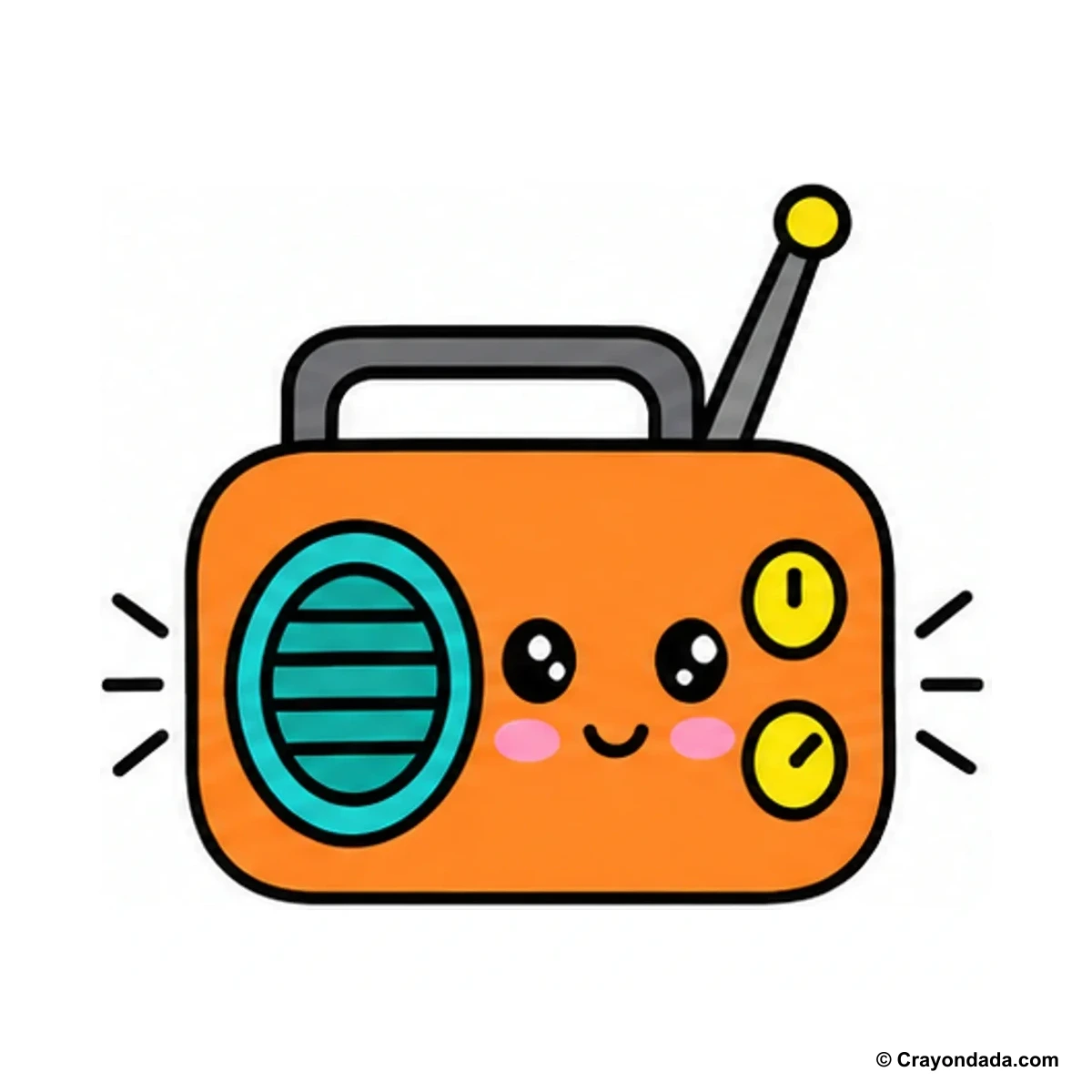 How to Draw a Radio finished drawing
