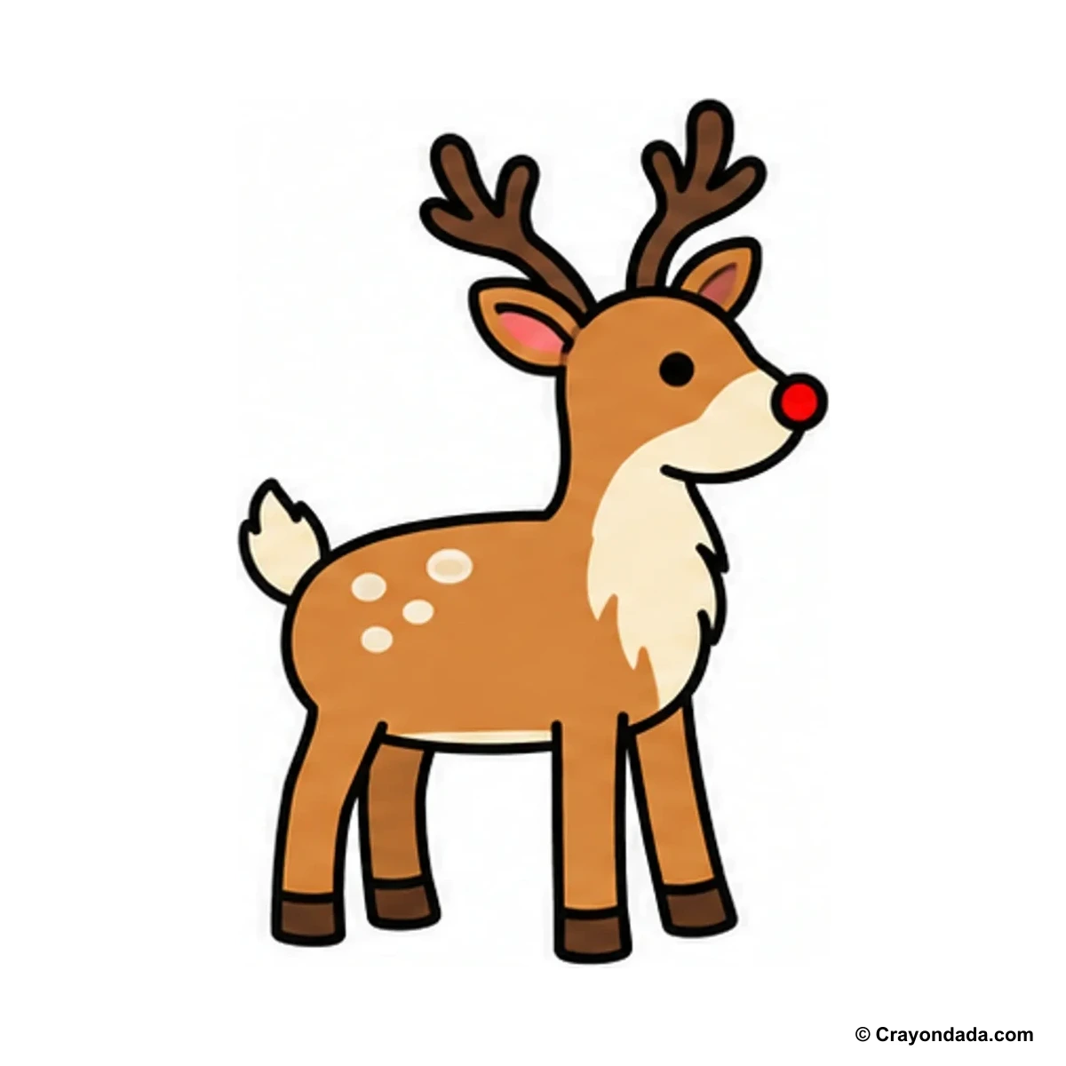 How to Draw a Reindeer finished drawing