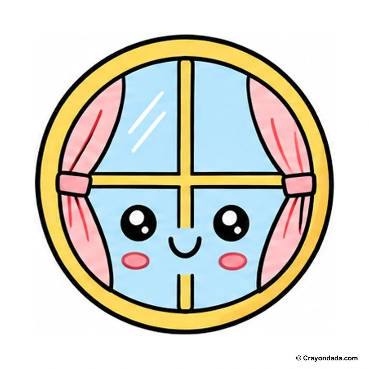 How to Draw a Round Window finished drawing