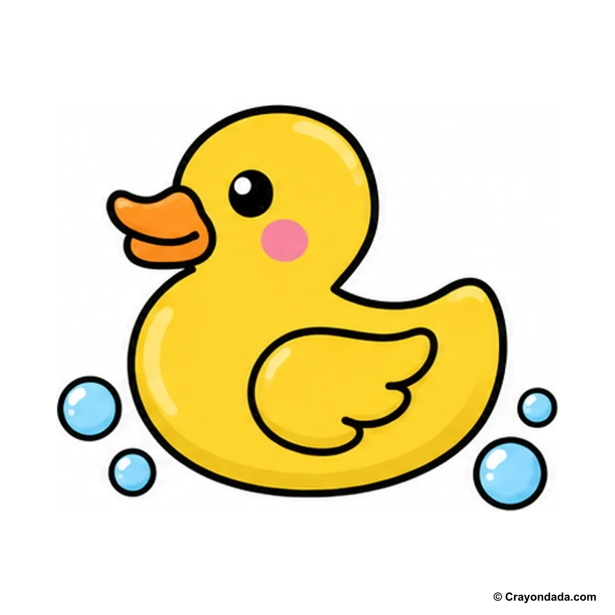 How to Draw a Rubber Duck finished drawing