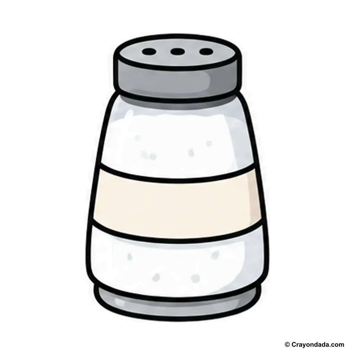 How to Draw a Salt Shaker finished drawing