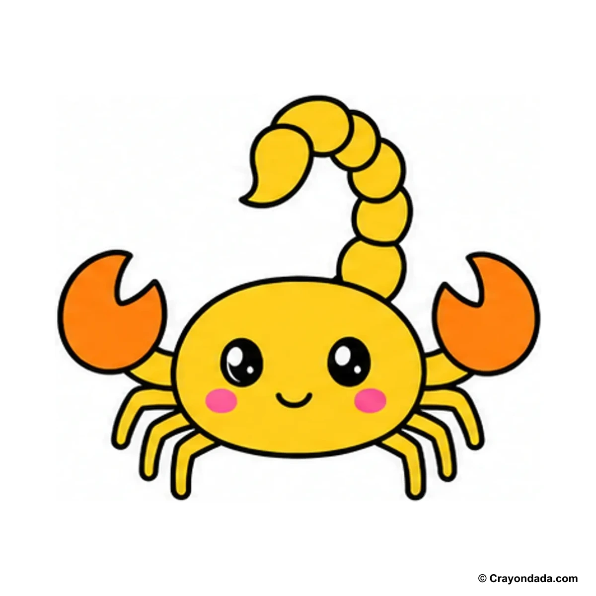 How to Draw a Scorpion finished drawing