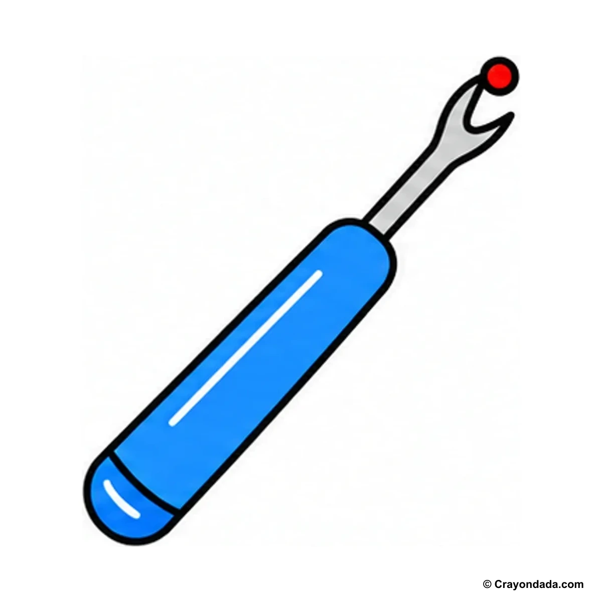 How to Draw a Seam Ripper finished drawing