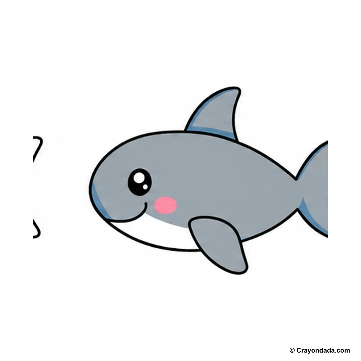How to Draw a Shark finished drawing