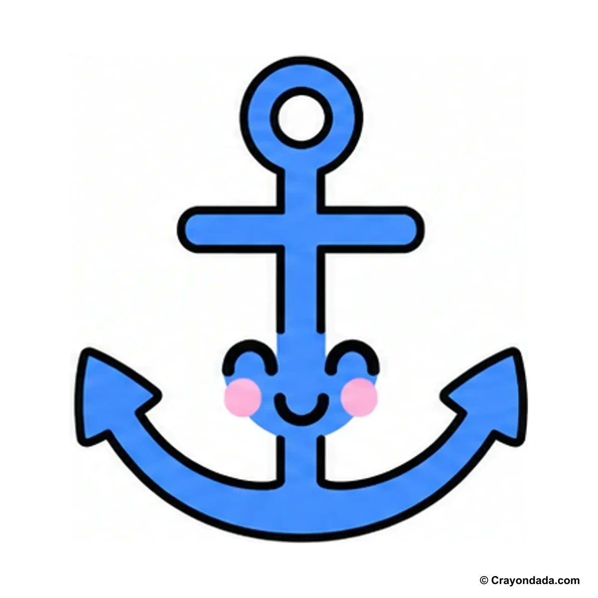 How to Draw a Simple Anchor finished drawing