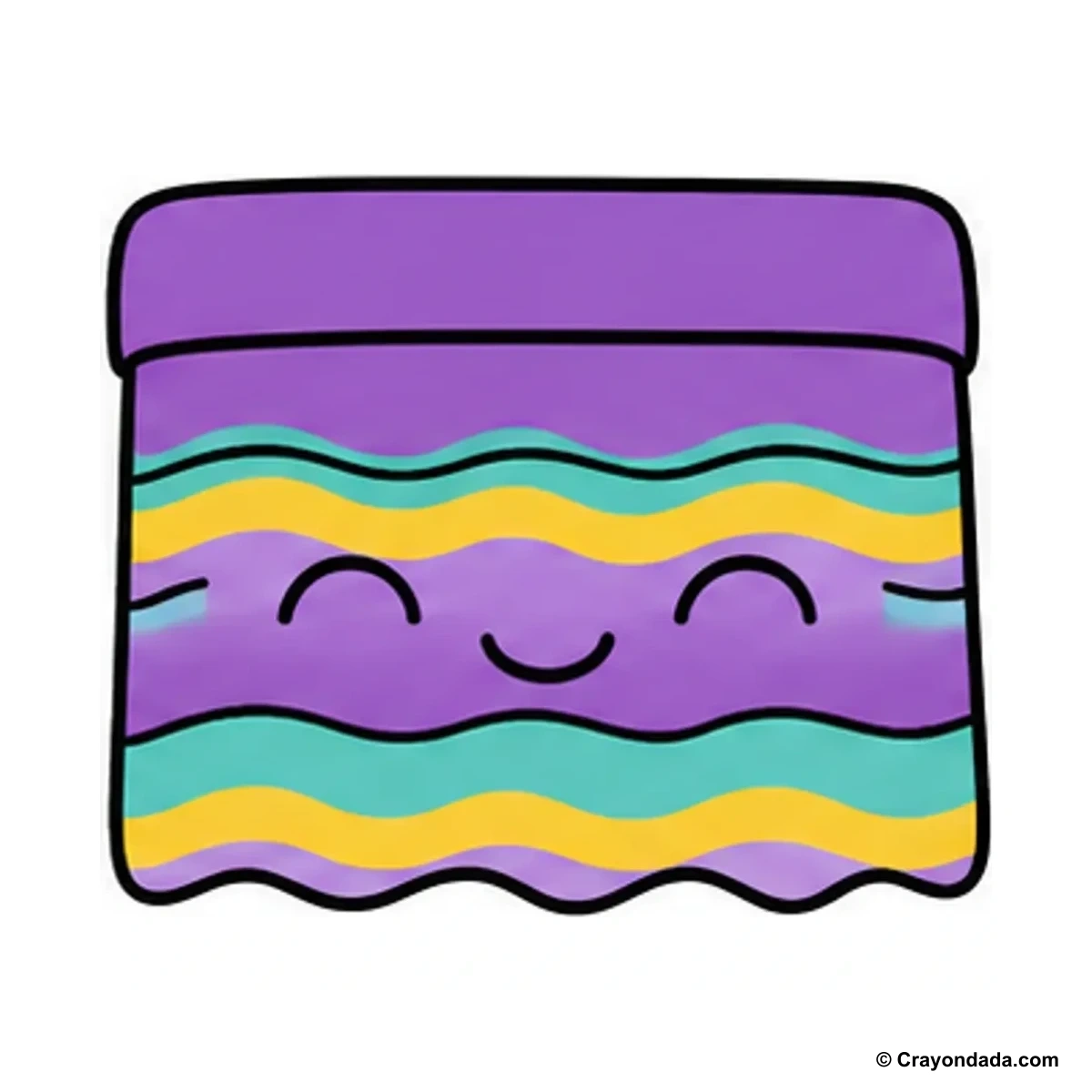 How to Draw a Simple Blanket finished drawing