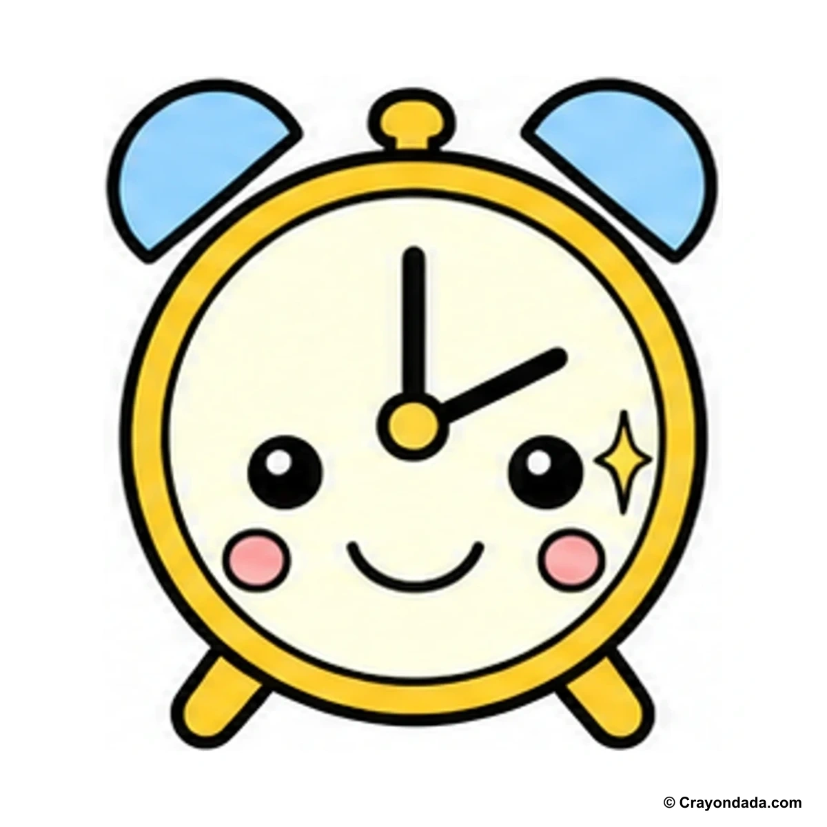 How to Draw a Simple Clock finished drawing