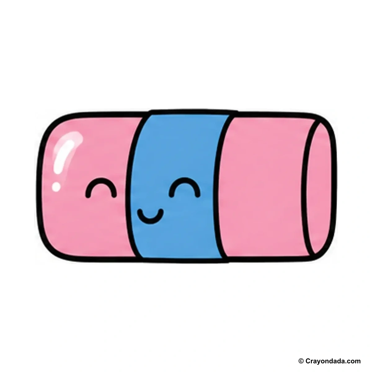 How to Draw a Simple Eraser finished drawing