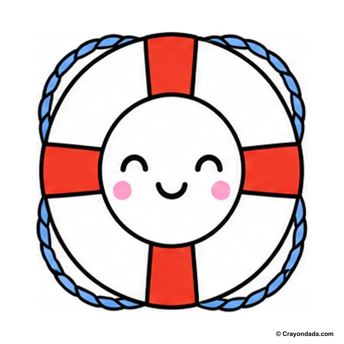 How to Draw a Simple Life Ring finished drawing