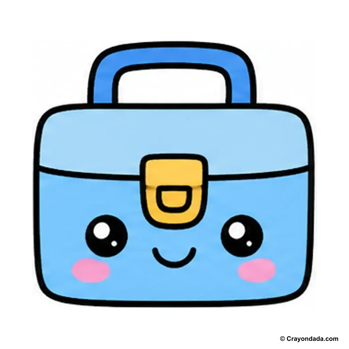 How to Draw a Simple Lunch Box finished drawing