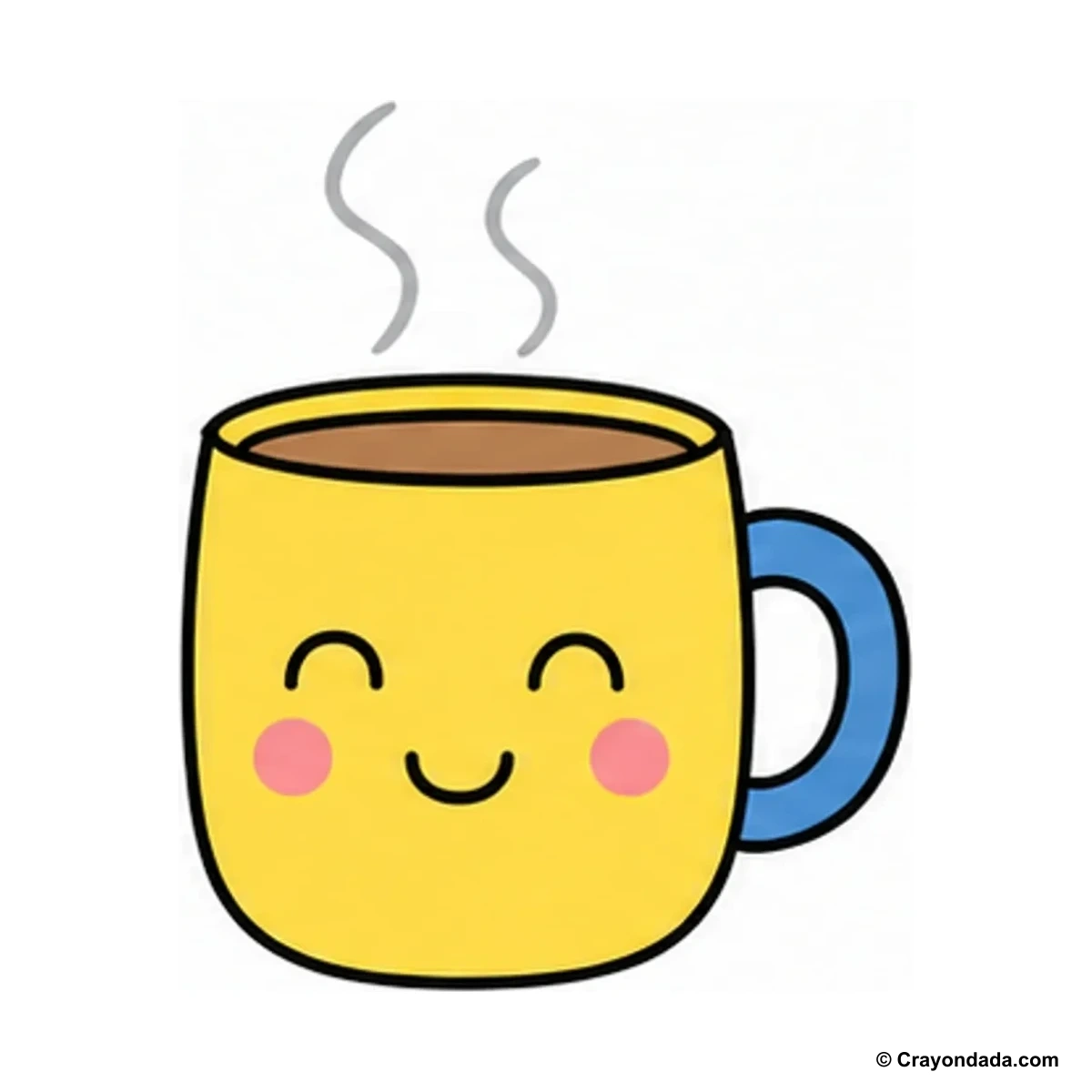 How to Draw a Simple Mug finished drawing