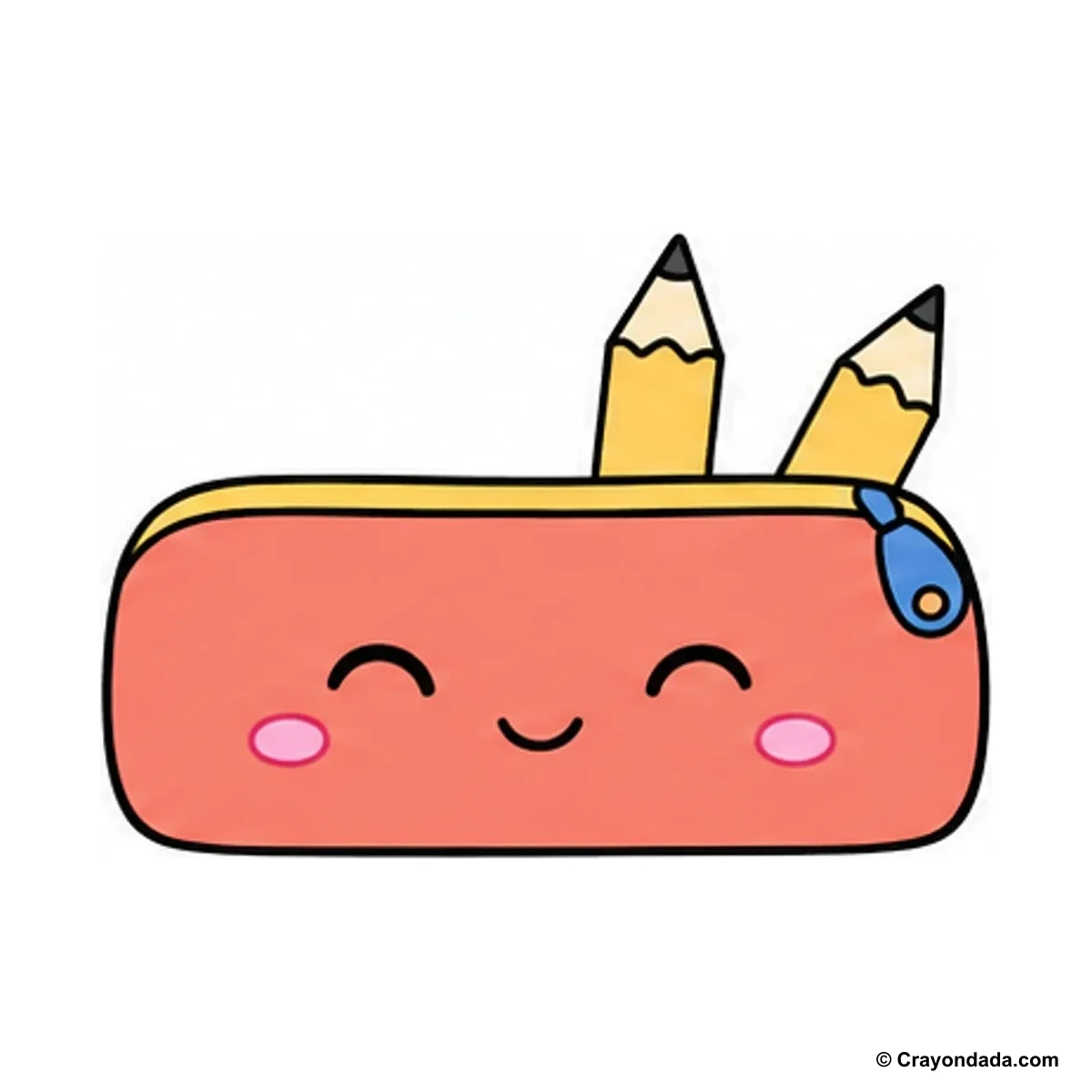 How to Draw a Simple Pencil Case finished drawing