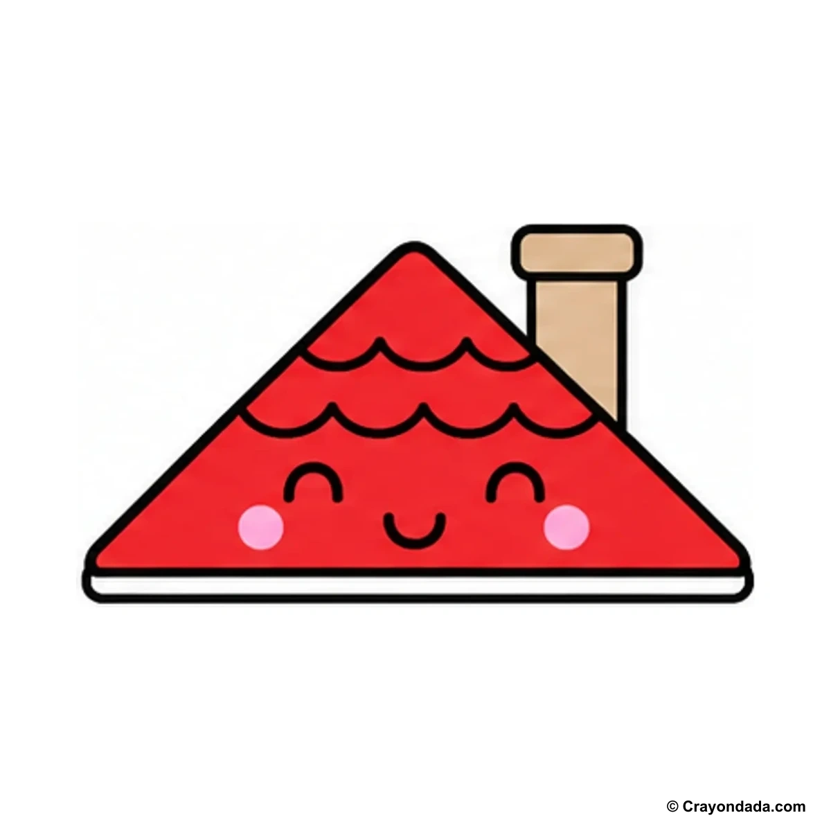 How to Draw a Simple Roof finished drawing