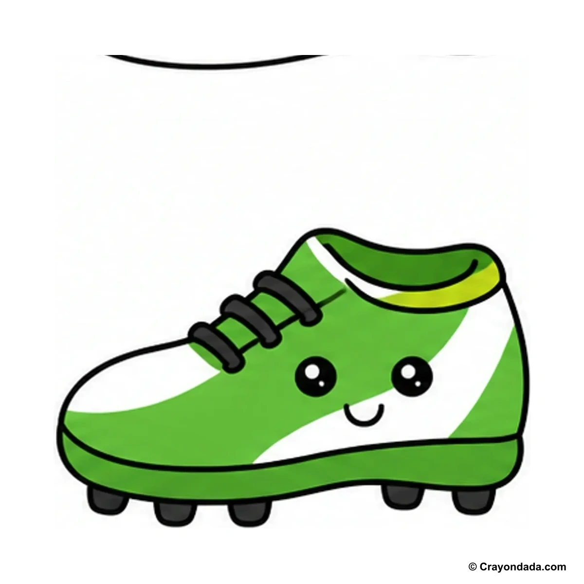 How to Draw a Simple Soccer Shoe finished drawing