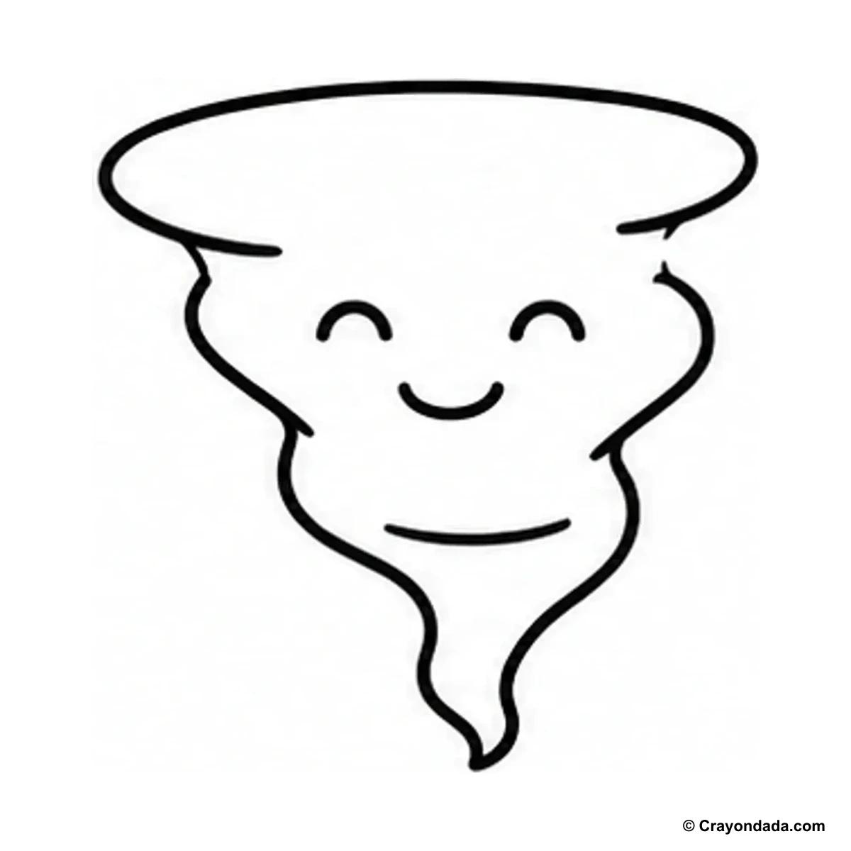 How to Draw a Simple Tornado finished drawing