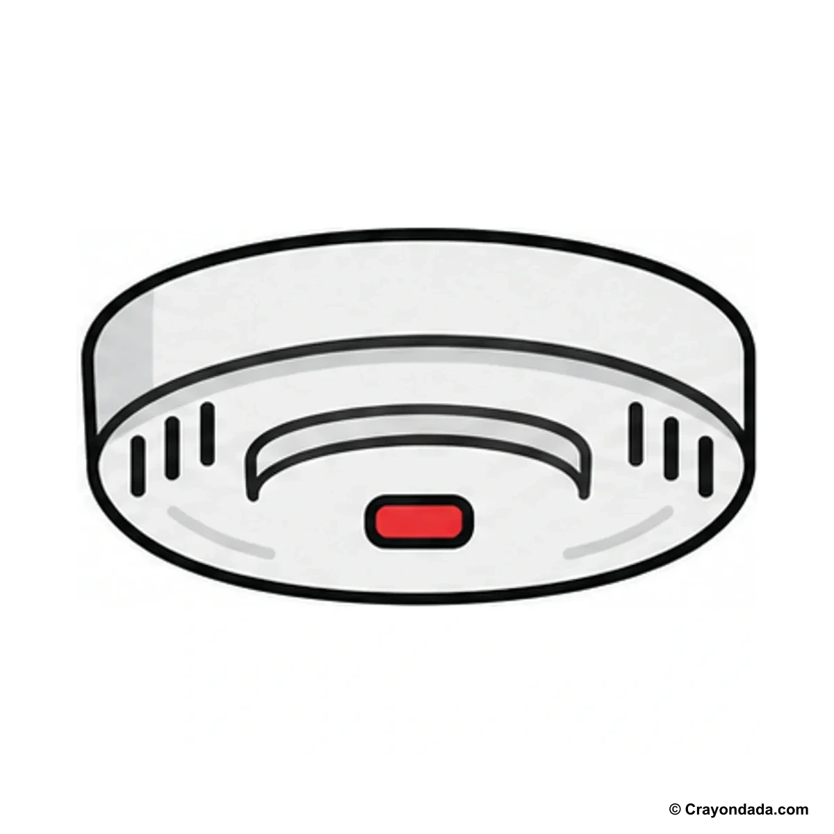 How to Draw a Smoke Detector finished drawing