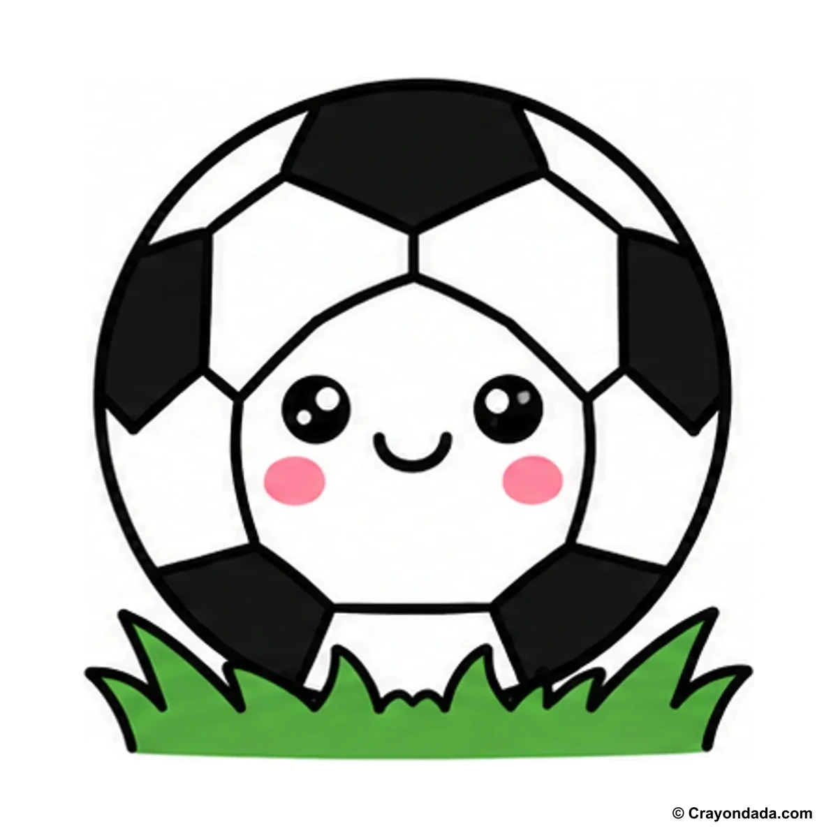 How to Draw a Soccer Ball finished drawing