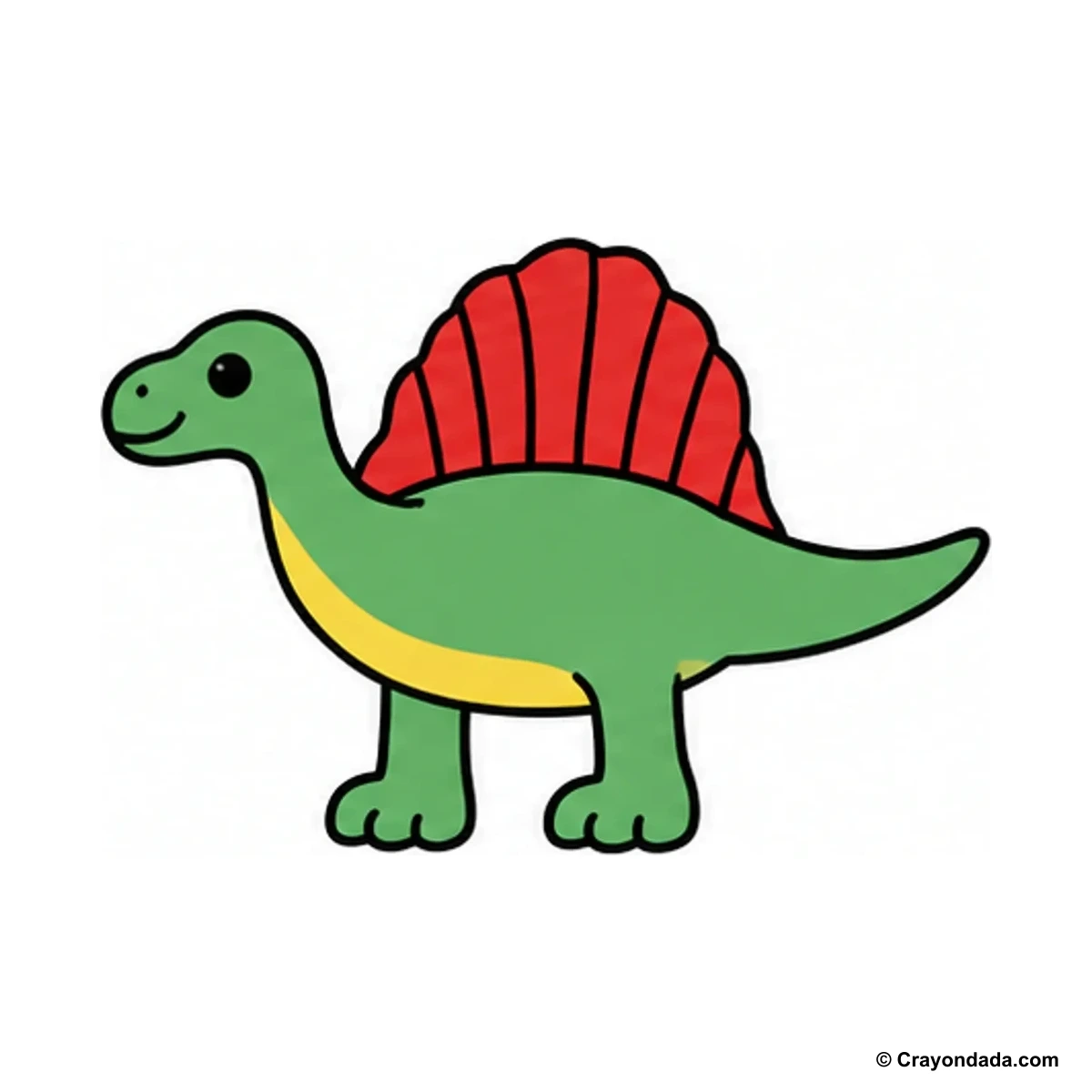 How to Draw a Spinosaurus finished drawing