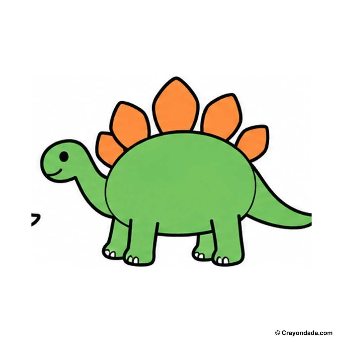 How to Draw a Stegosaurus finished drawing