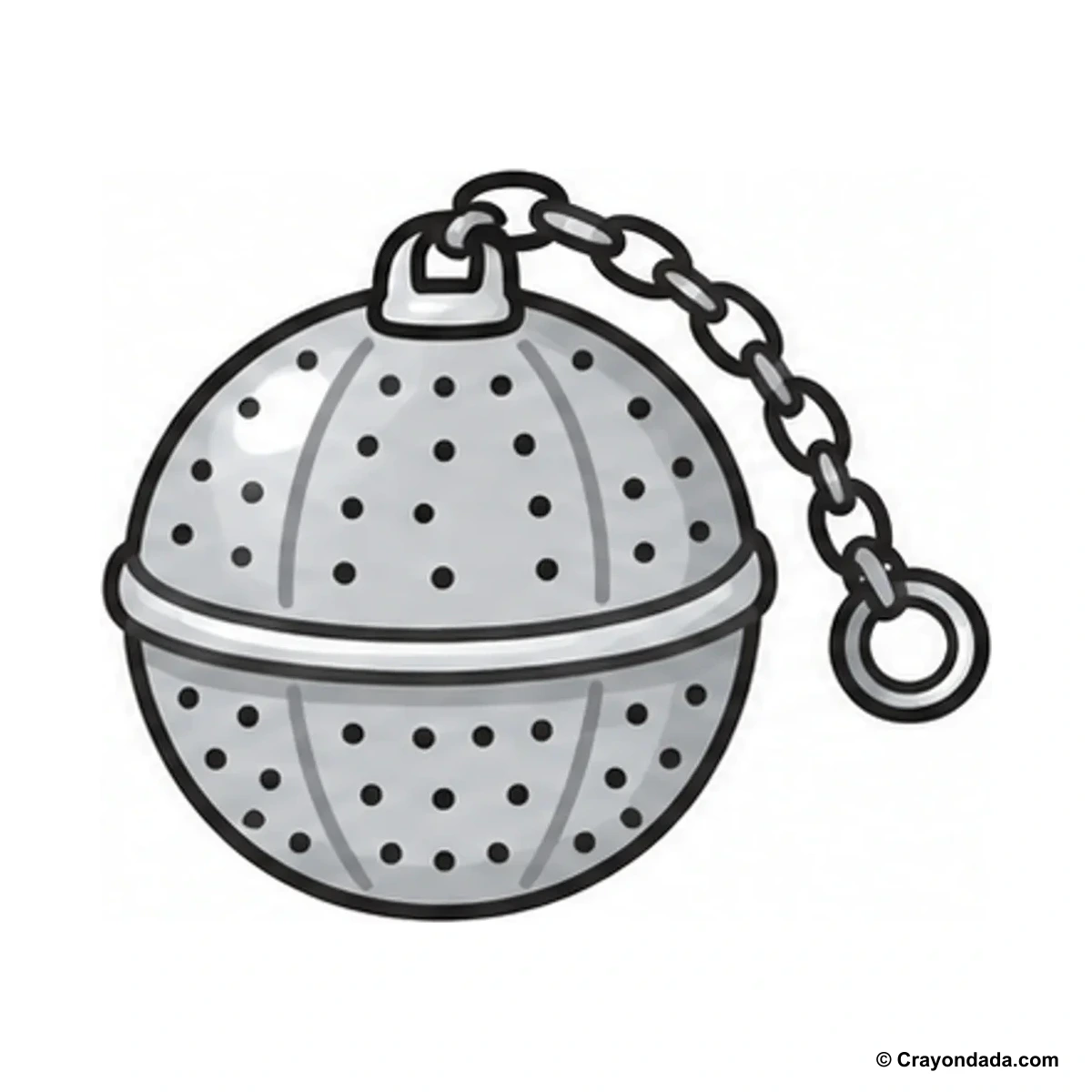 How to Draw a Tea Infuser finished drawing