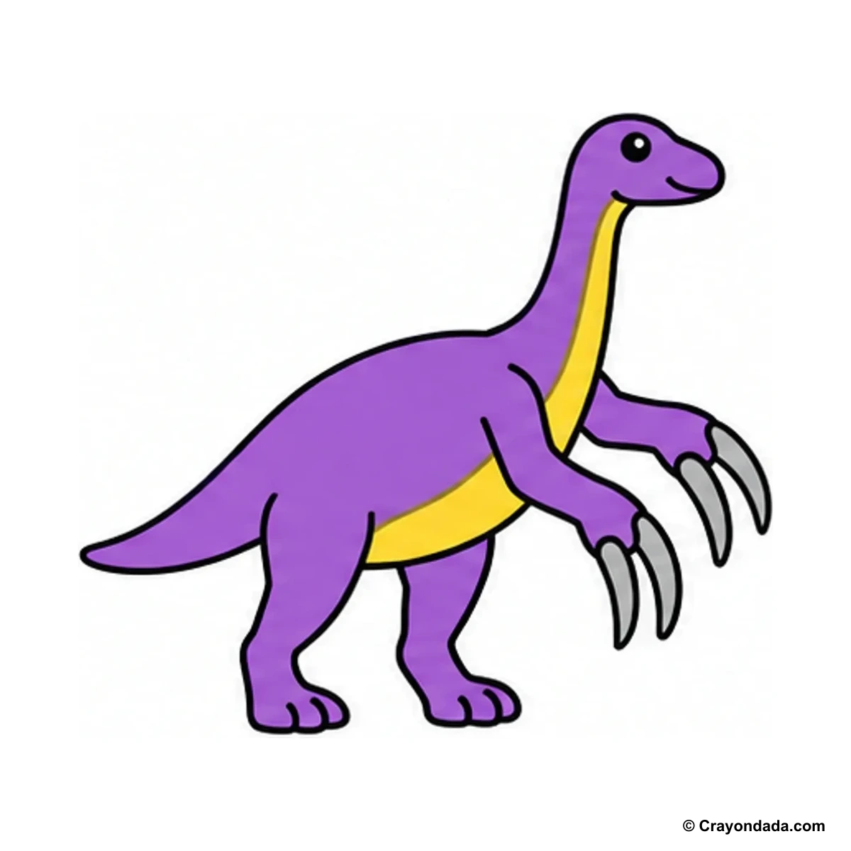 How to Draw a Therizinosaurus finished drawing