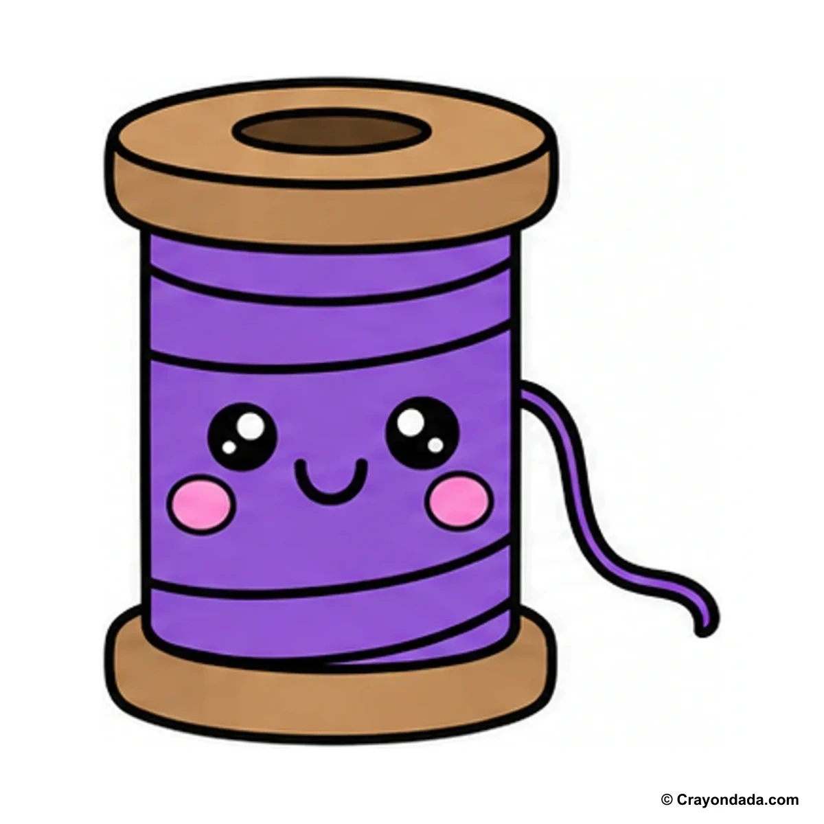 How to Draw a Thread Spool finished drawing