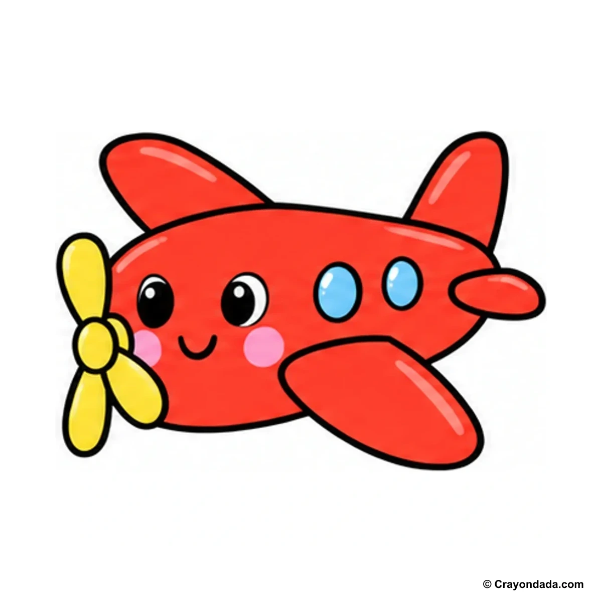 How to Draw a Toy Airplane finished drawing
