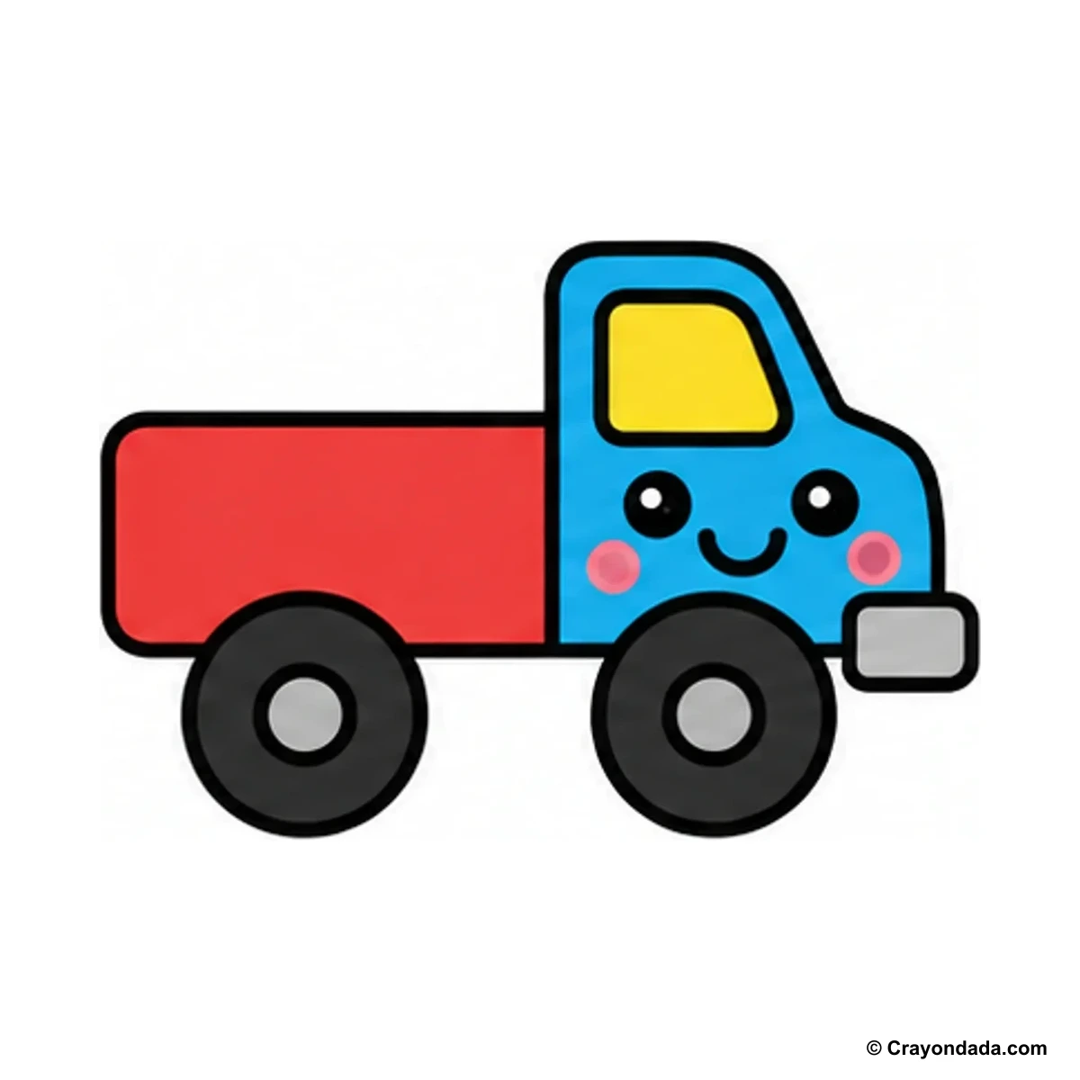 How to Draw a Toy Truck finished drawing