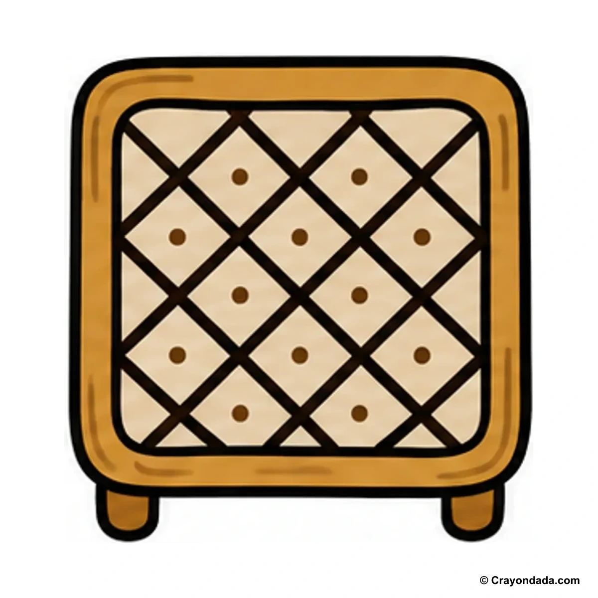 How to Draw a Trivet finished drawing