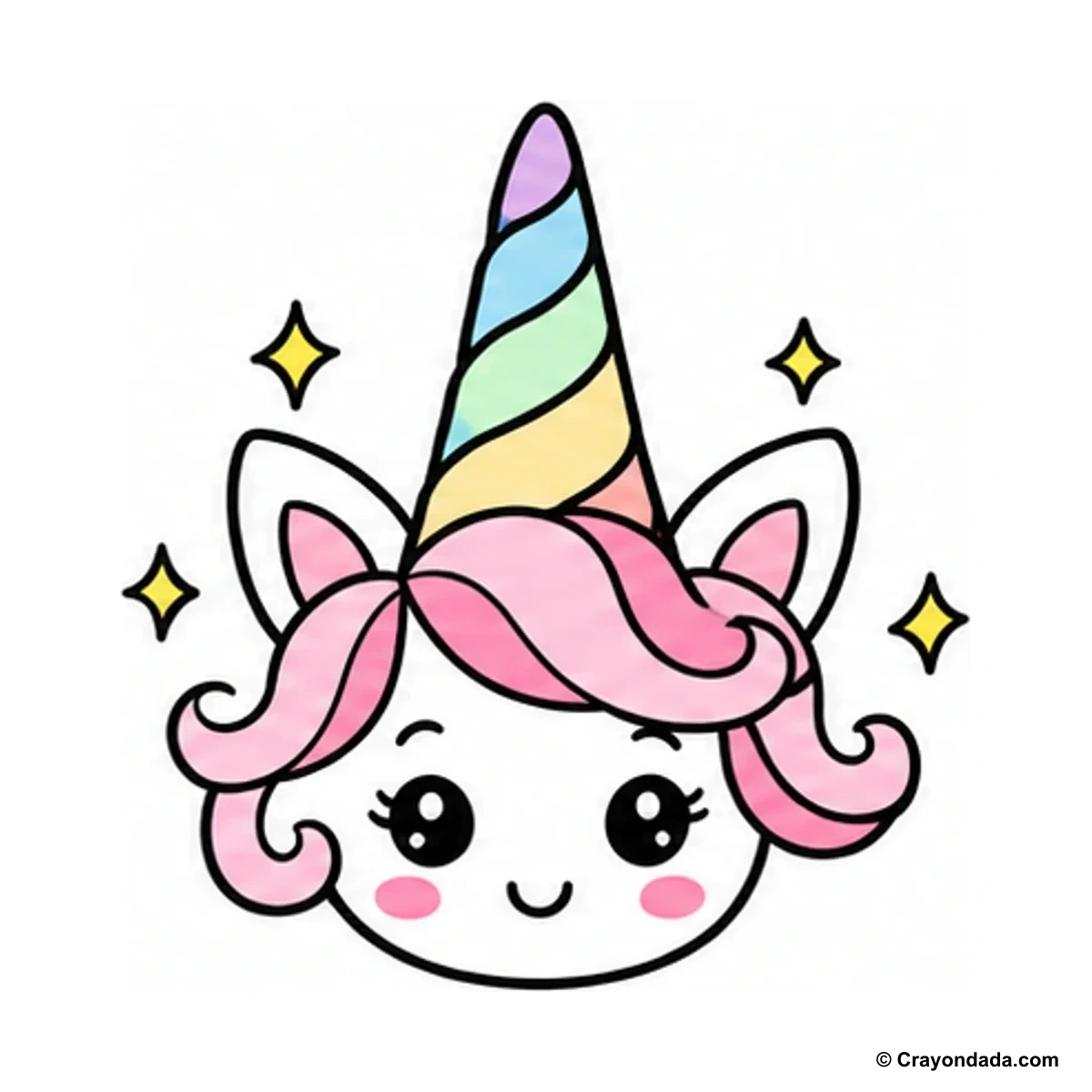 How to Draw a Unicorn Horn finished drawing