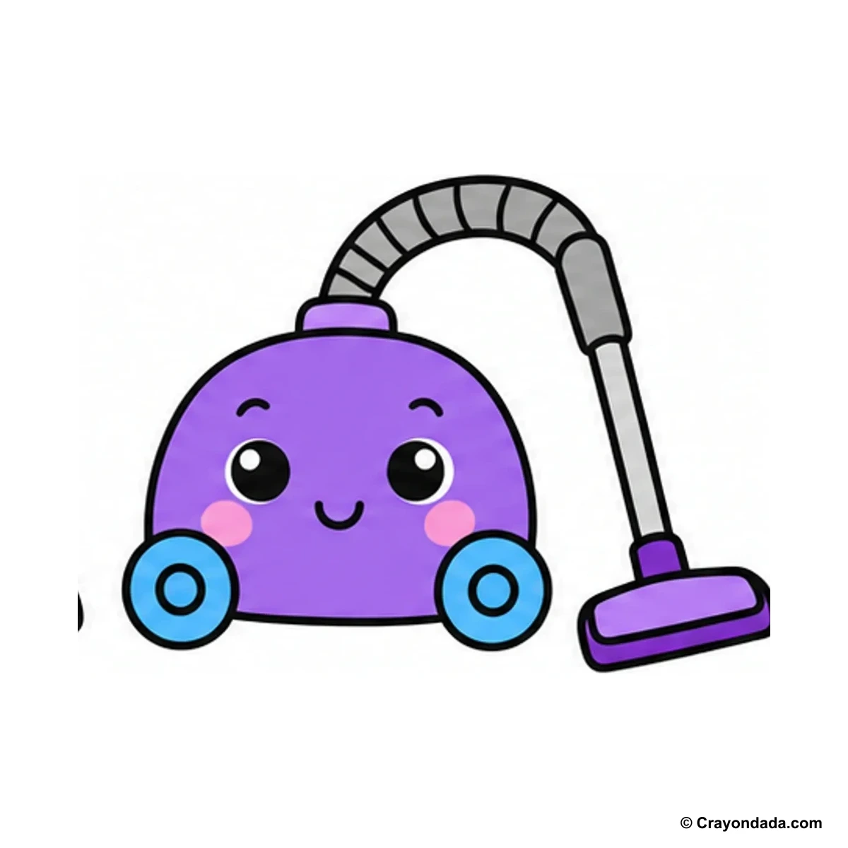 How to Draw a Vacuum Cleaner finished drawing