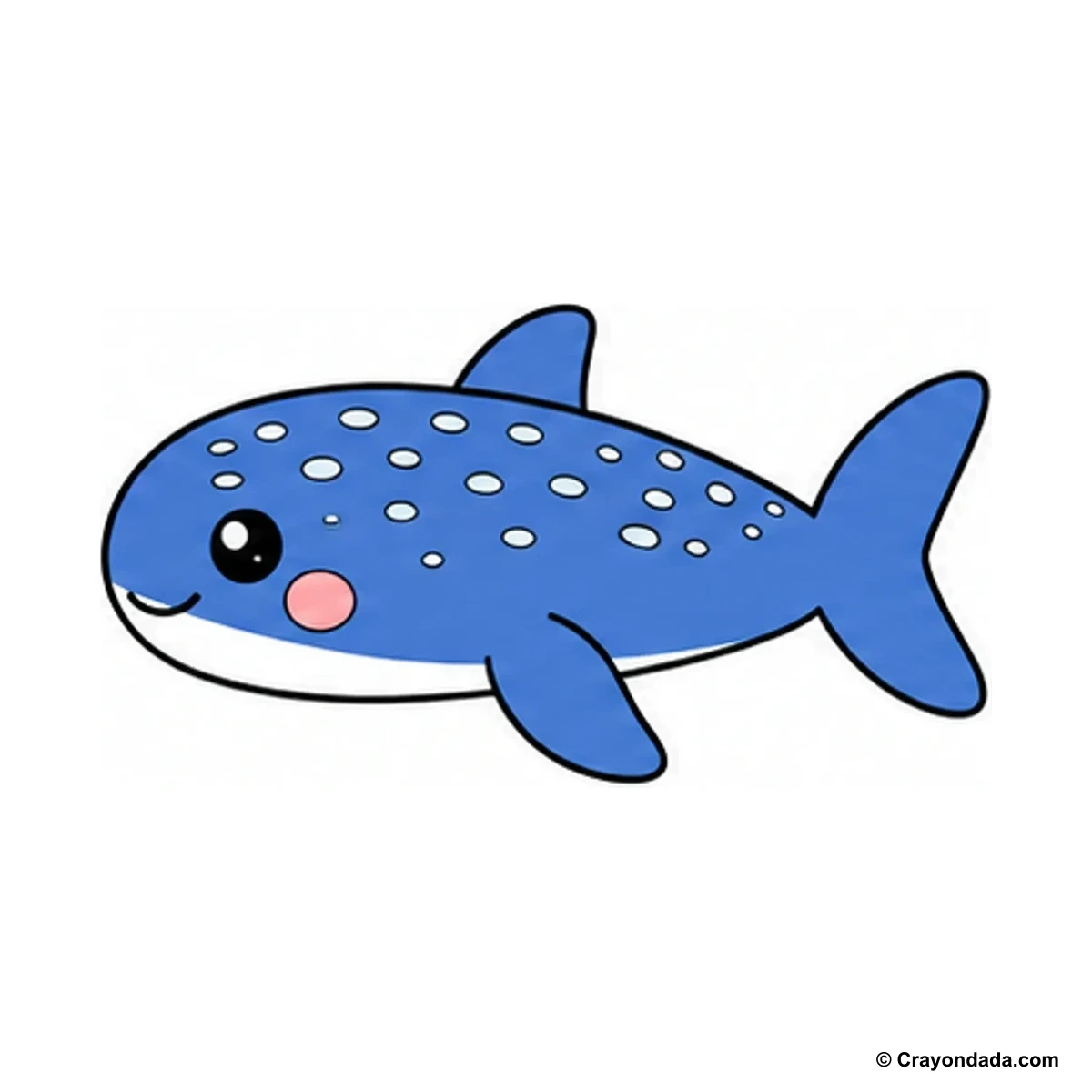 How to Draw a Whale Shark finished drawing