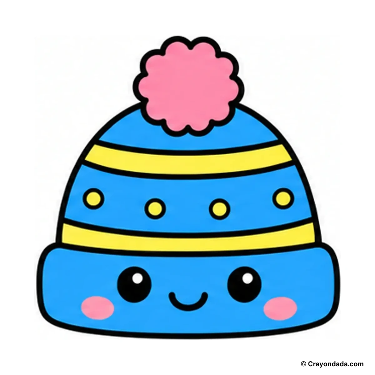 How to Draw a Winter Hat finished drawing