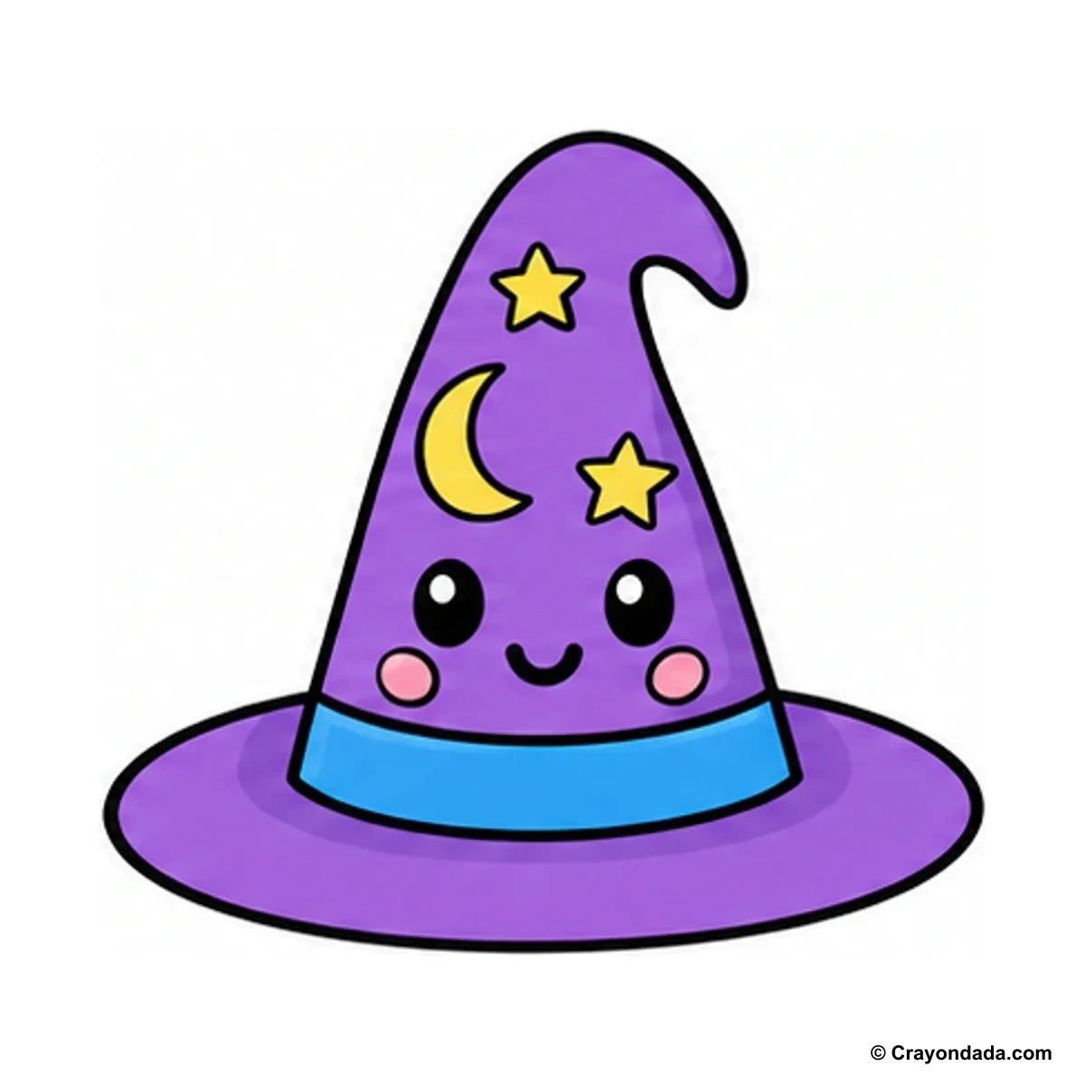 How to Draw a Wizard Hat finished drawing