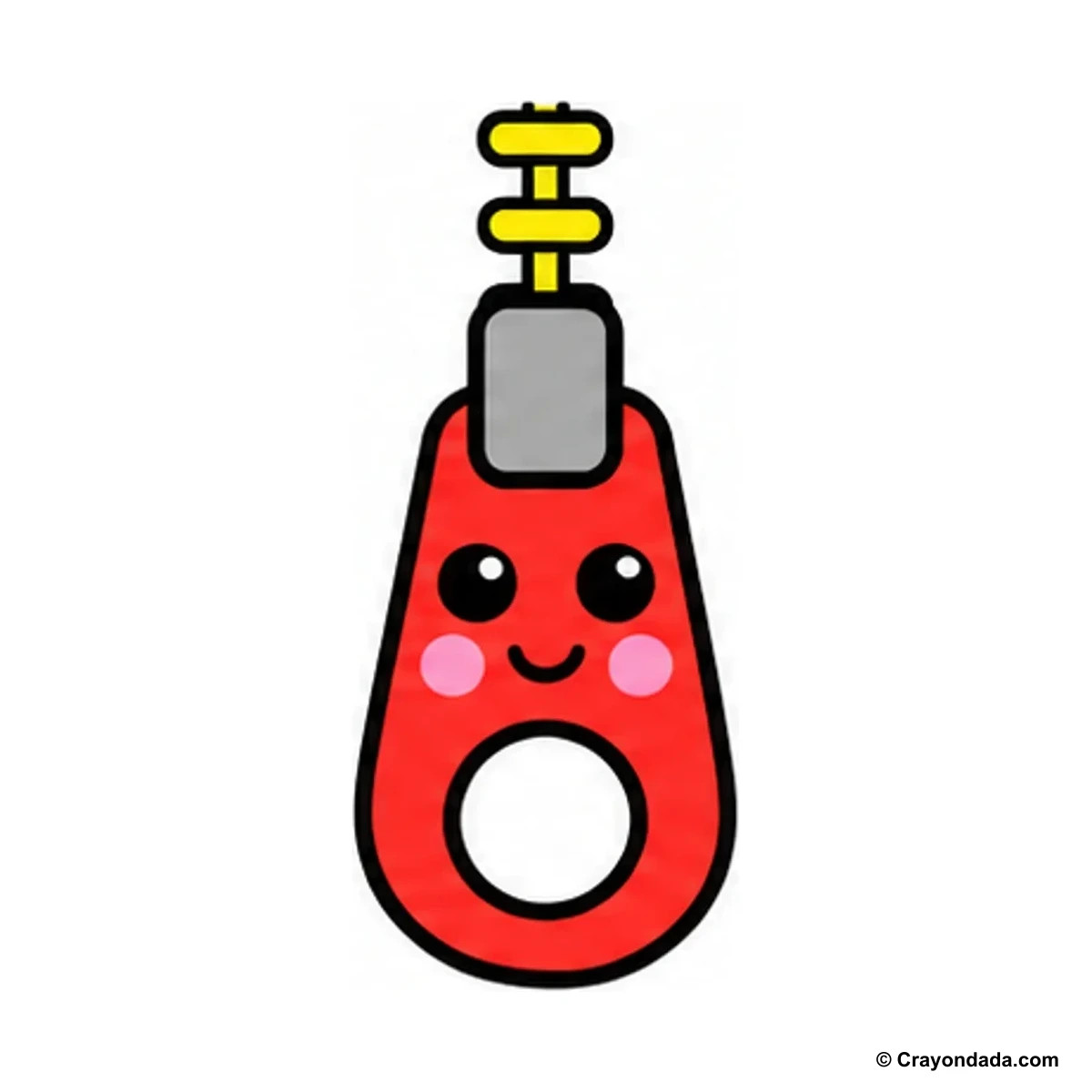 How to Draw a Zipper Pull finished drawing